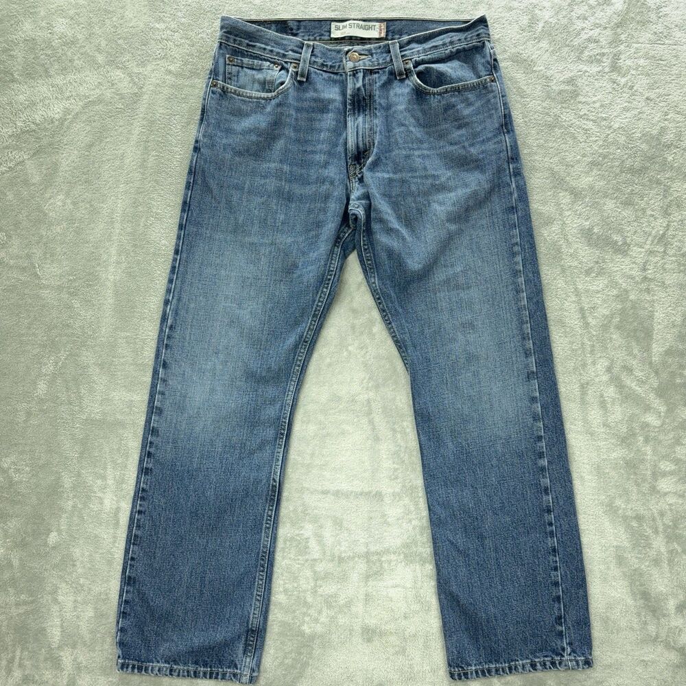 Levi's 514 Jeans Men 34x30 Blue Slim Straight Leg Mid-Rise Red Tab Denim